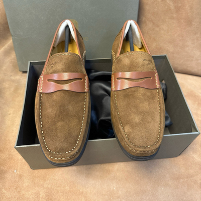 撤柜39 4041品牌Leonardo男士豆豆皮鞋进口头层反绒软牛皮AA65