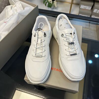 撤柜法国品牌梦高端男白色户外休闲运动皮头层牛皮轻软底舒适M56