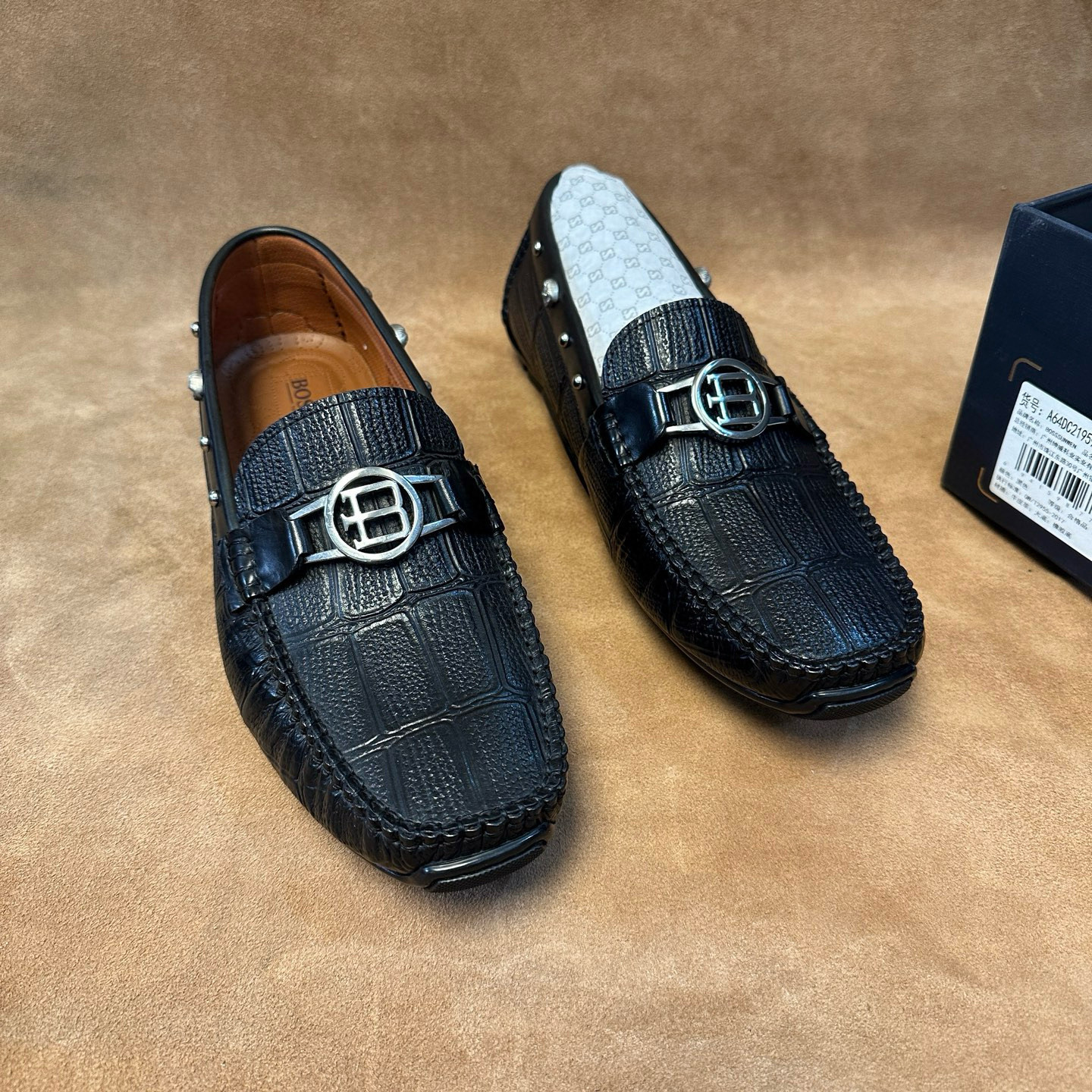 断码38 39 41意大利品牌高端男士一脚蹬豆豆皮鞋进口头层牛皮W426,流行男鞋,乐福鞋（豆豆鞋）,淘宝优惠券,粉丝福利购,淘宝优惠卷