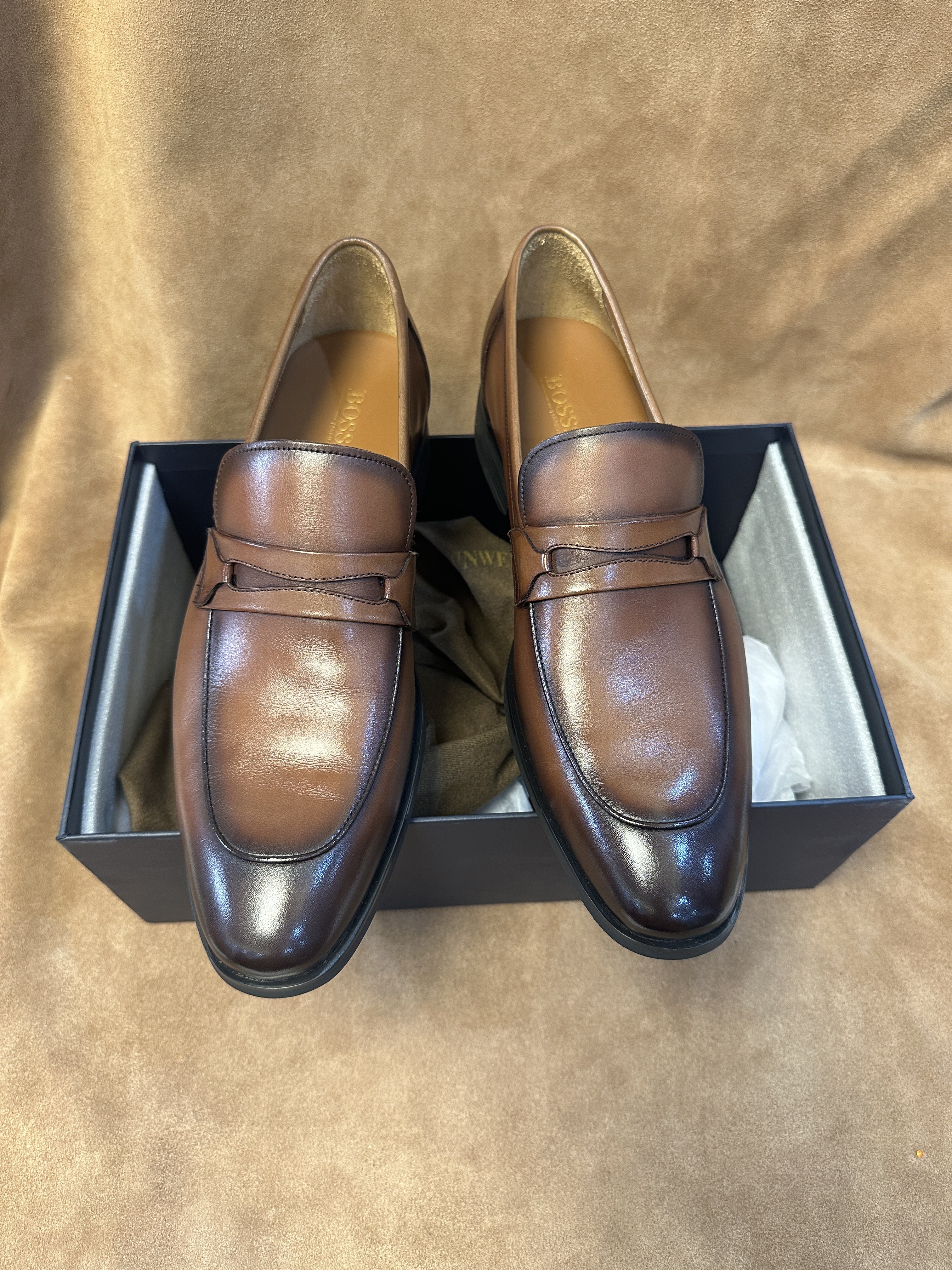 断码39 43撤意大利品牌男士一脚蹬棕色休闲皮鞋进口头层牛皮W206,流行男鞋,乐福鞋（豆豆鞋）,淘宝优惠券,粉丝福利购,淘宝优惠卷