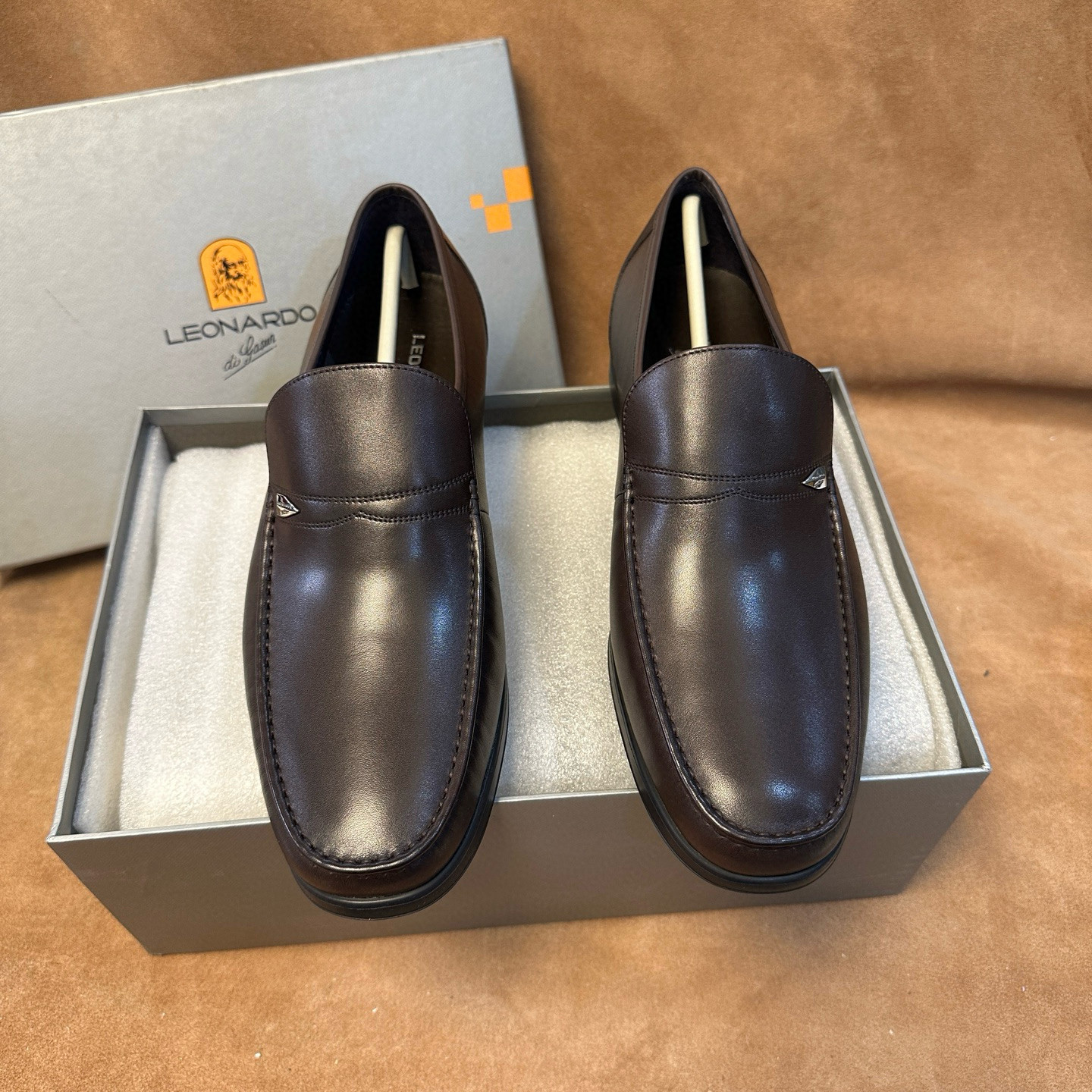 撤柜意大利品牌Leonardo男士一脚蹬乐福皮鞋进口头层牛皮轻底AA46,流行男鞋,正装皮鞋,淘宝优惠券,粉丝福利购,淘宝优惠卷
