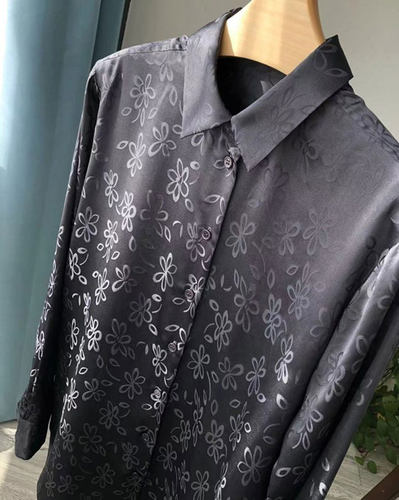 通勤桑蚕丝桑波段暗纹提花