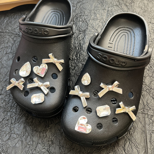 适配crocs洞洞鞋配饰鞋花高级感蝴蝶结装饰鞋扣diy简约小众鞋扣