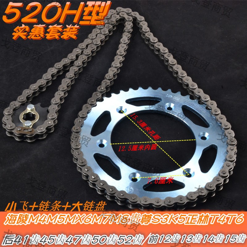 250海陵越野摩托车链盘链条小飞