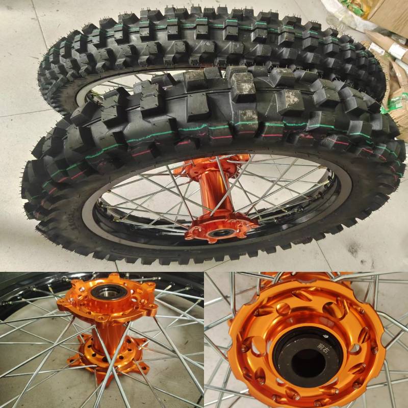 改装KTM鑫源X2克维思K16K18越野摩托车前后CNC轮毂轮辋轮子轮胎件