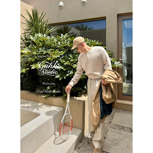 老钱风加厚亨利领保暖T恤