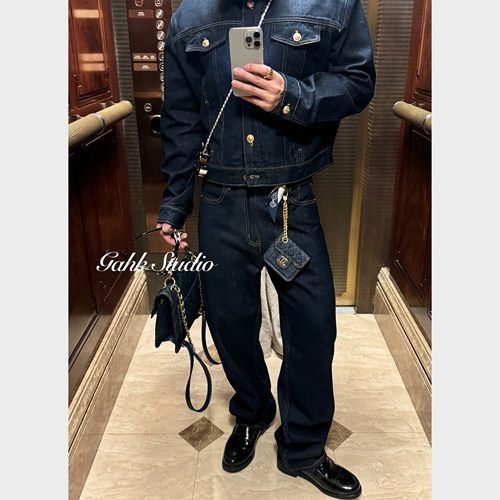 GAHKSTUDIO「年度压轴牛王」私服香奶奶权志龙同款原牛牛仔裤超帅