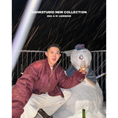 今年大热款 GAHKSTUDIO 24秋冬新款 定染酒红色MA1轮廓棉衣