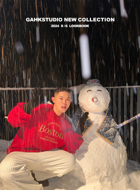 GAHKSTUDIO「漫步波士顿」25新年款秋冬节日感限定卫衣2色抓绒