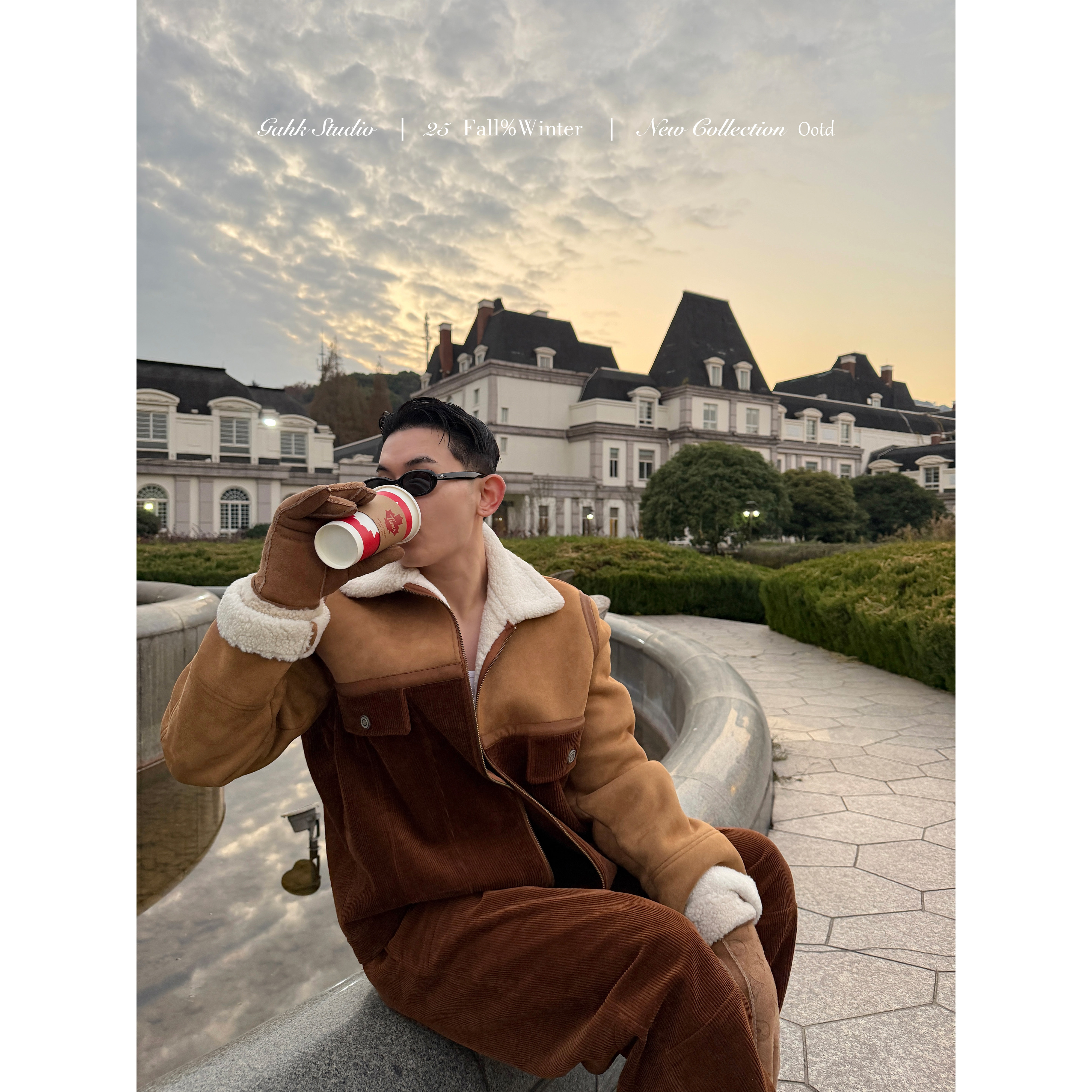 GAHKSTUDIO「滑雪系列」大秀秀款环保皮毛一体拼接羊羔毛夹克外套,男装,夹克,淘宝优惠券,粉丝福利购,淘宝优惠卷