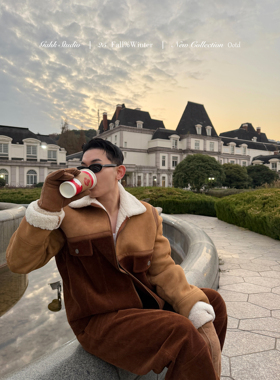 GAHKSTUDIO「滑雪系列」大秀秀款环保皮毛一体拼接羊羔毛夹克外套