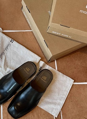 GAHKSTUDIO「店主私服线」MAGADETH合作款全牛皮拖鞋任意百搭款