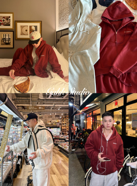 GAHKSTUDIO「升级复活款」经济上行时期的松弛卫衣套装加绒保暖