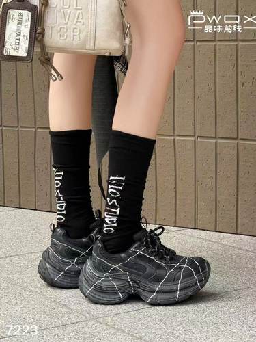 品味前线2025秋季新款时尚百搭舒适真皮厚底老爹鞋女透气休闲鞋