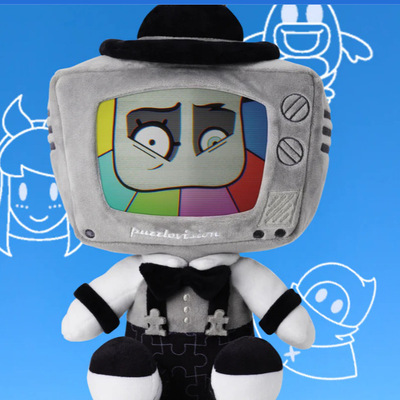 跨境新款 SMG 4 Mr. Puzzles Plush 拼图先生毛绒玩具娃娃 玩偶