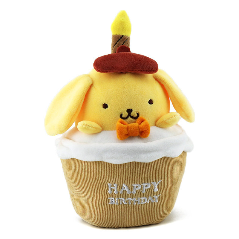 生日蛋糕造型音乐发光毛绒公仔