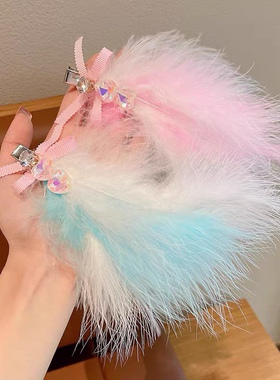 FlowersandCats春夏季儿童蓝色发夹美人鱼头饰女童公主珍珠侧边夹