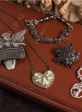 西洋回流复古项链胸针孤品