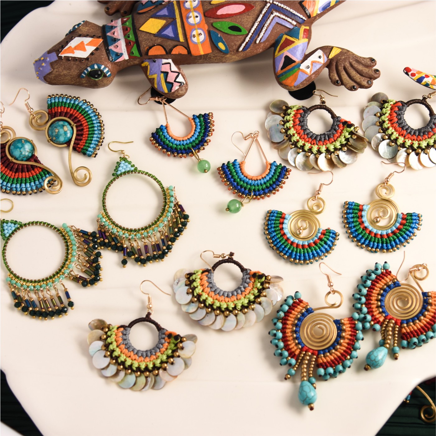 民族风波西米亚耳环耳饰