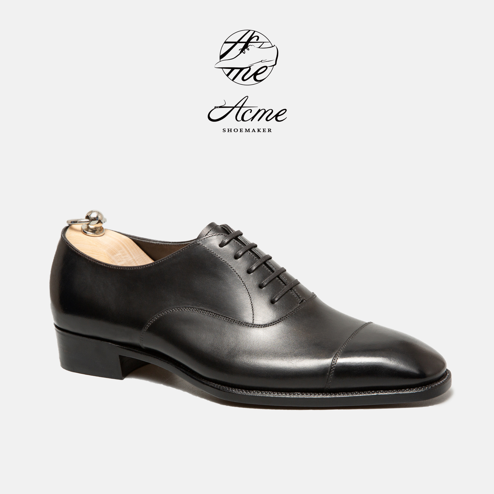 ACME手工皮鞋黑色牛津鞋