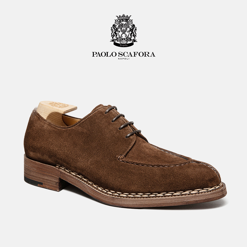 PaoloScafora手工德比鞋挪威缝