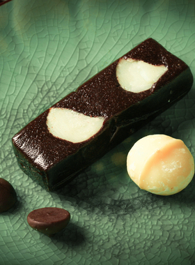 素兮手作。寒天黑巧夏威夷果仁糕  100%黑巧克力制作 非牛轧微苦~