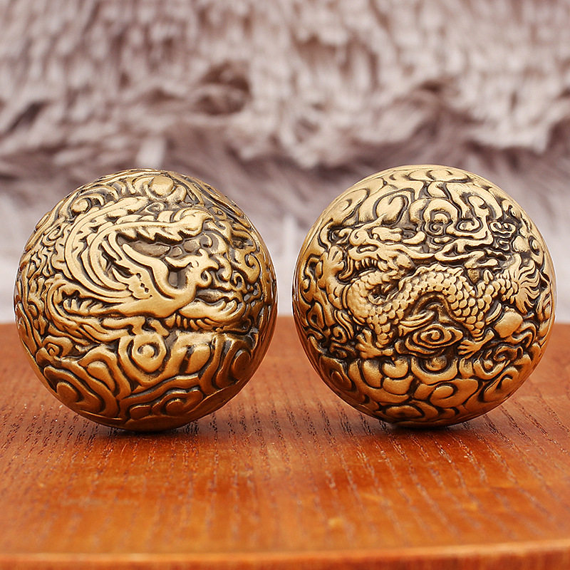 黄铜龙凤核桃手球手把件复古老人锻炼手指铜器纯铜盘玩一对健身球,金属材料及制品,其他金属制品,淘宝优惠券,粉丝福利购,淘宝优惠卷