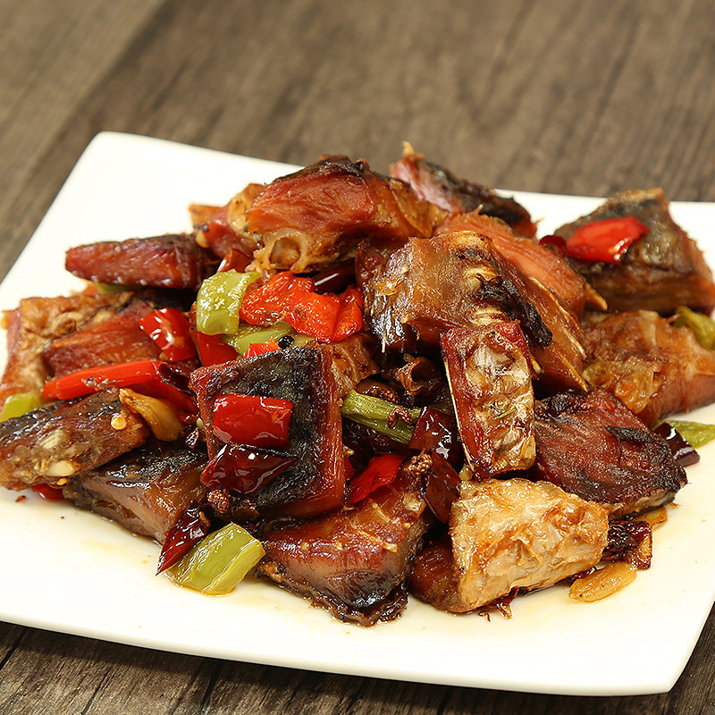 湖北特产农家腊鱼 农家自制风干鱼咸鱼腊鱼块干鱼干货500g包邮