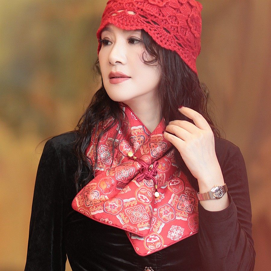 【花团锦簇】三马螺钿宋锦拼真丝丝绒国风围脖围巾配礼盒喜庆吉祥,服饰配件/皮带/帽子/围巾,围巾/丝巾/披肩,淘宝优惠券,粉丝福利购,淘宝优惠卷