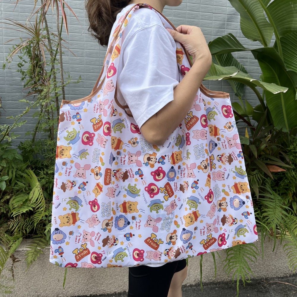 大容量环保袋可折叠超市购物袋便携卡通买菜包手提袋定位印单肩包,收纳整理,购物袋/环保袋/帆布袋,淘宝优惠券,粉丝福利购,淘宝优惠卷