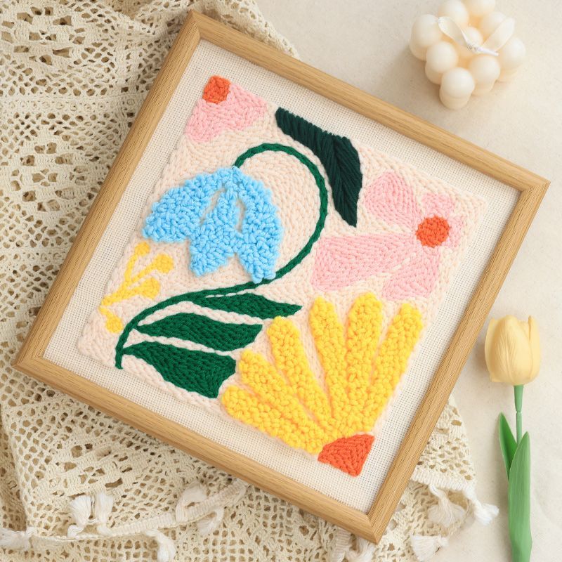 俄罗斯戳戳绣材料包手工diy花草装饰画客厅卧室挂画摆件生日礼物