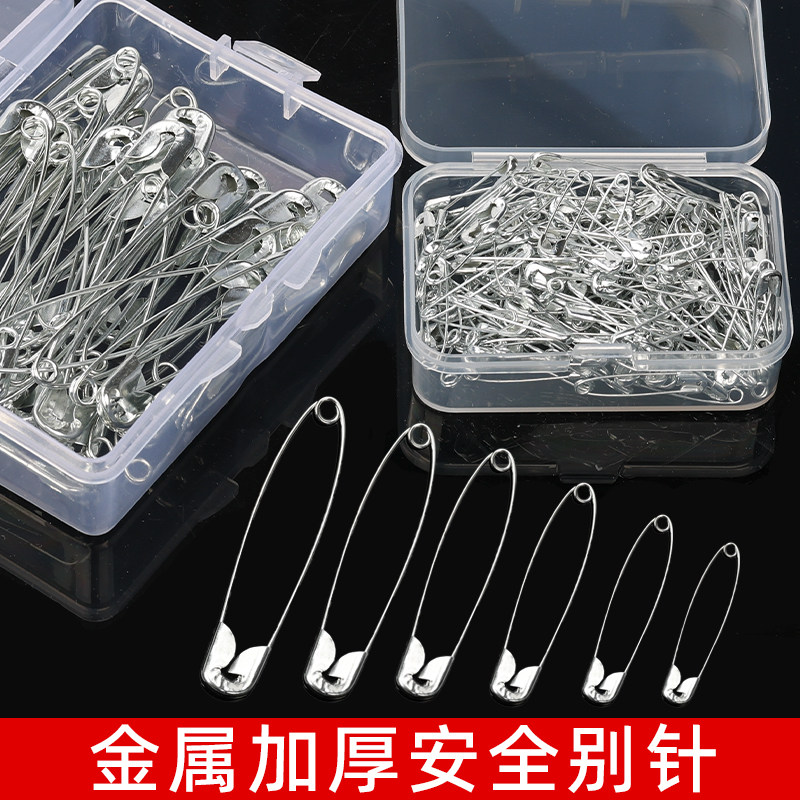 老式别针大头针金属加粗别针大中小号安全别针防走光裤腰收紧神器图片