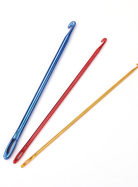 skc大头带孔钩针带孔毛线针钩织手工diy帽子围巾丝带钩针编织工具