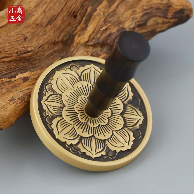 木柄莲花灰压香压纯铜灰押打香篆工具压香灰香具香器香道用品用具