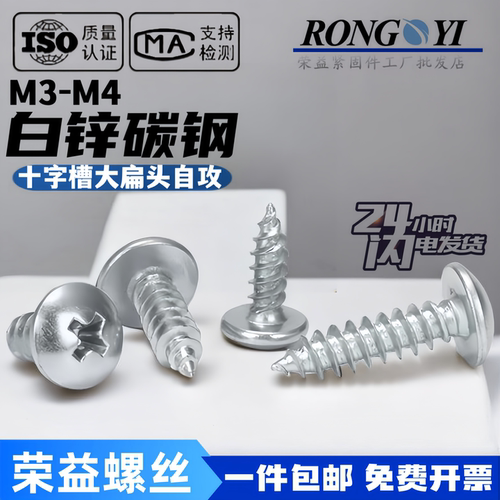 ta白锌大扁头自攻螺丝蘑菇M3M4M5