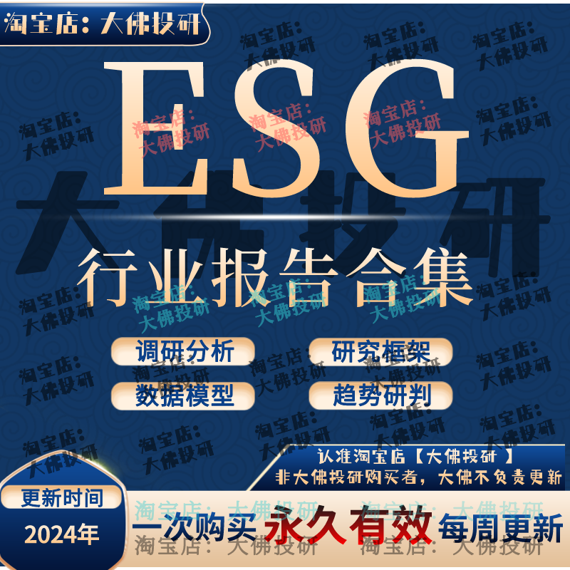 2024年ESG研究报告白皮书指南治理报告分析上市企业公司报告合集