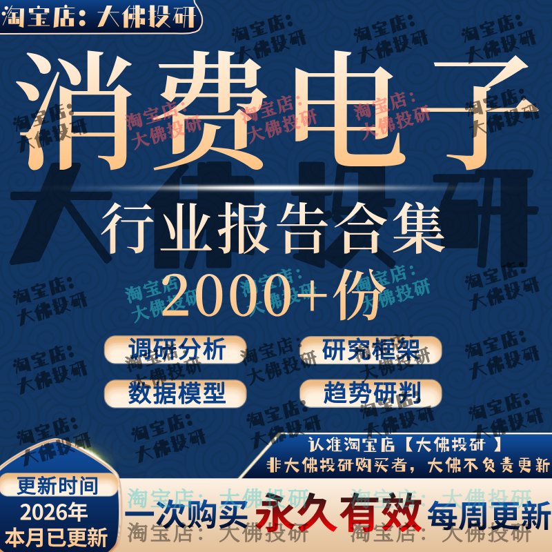 2026中国消费电子行业研究报告产业商业模式市场用户调研分析报告