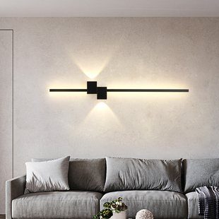 创意长条轻奢壁灯客厅电视背景墙格栅极简约现代楼梯卧室床头灯具