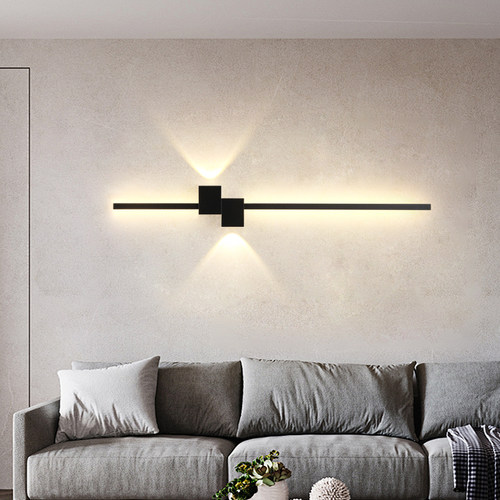 创意长条轻奢壁灯客厅电视背景墙格栅极简约现代楼梯卧室床头灯具