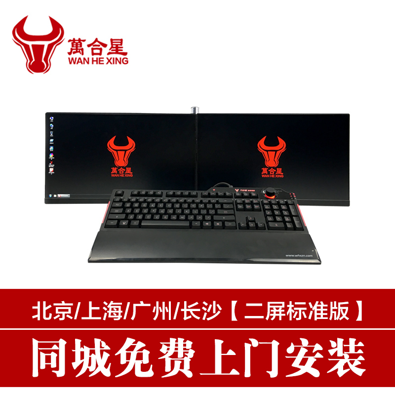 深圳万合星多屏电脑 二屏炒股电脑 金融股票证券看盘 一机多屏