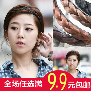 发箍韩版假发辫子细头箍宽边发卡女士发饰新娘头饰品发带发圈压发