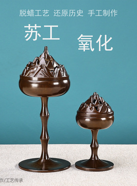 纯铜香炉宝严堂香熏炉茶道禅意