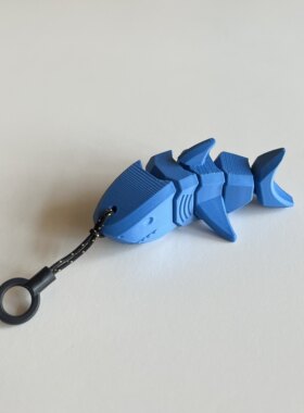 Q版小鲨鱼关节可动背包挂件babyshark潜水游泳钓鱼佬永不空军挂坠