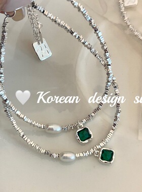 韩国ins博主同款简约高级感手饰品S925纯银 碎银手链气质款百搭女