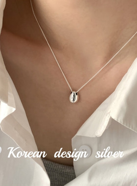 韩国小众设计ins风级感锁骨链 S925纯银韩版水滴形项链女款时髦