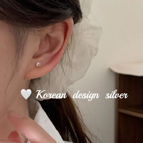韩国小众ins银饰品 S925纯银mini月光石耳钉简约精巧高级