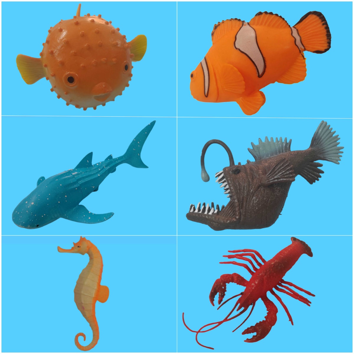 仿真鲨鱼玩具模型塑胶发声蓝鲨