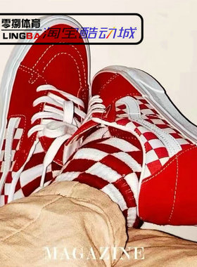 VANS SK8-LOW 男女低帮棋盘格黑帆布板鞋VN0A4UUK4W7/VN0A4UUK6BT