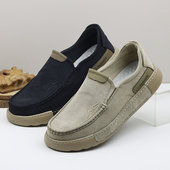 软底防滑一脚蹬中老年透气男单鞋 老北京布鞋 男轻便舒适爸爸休闲鞋