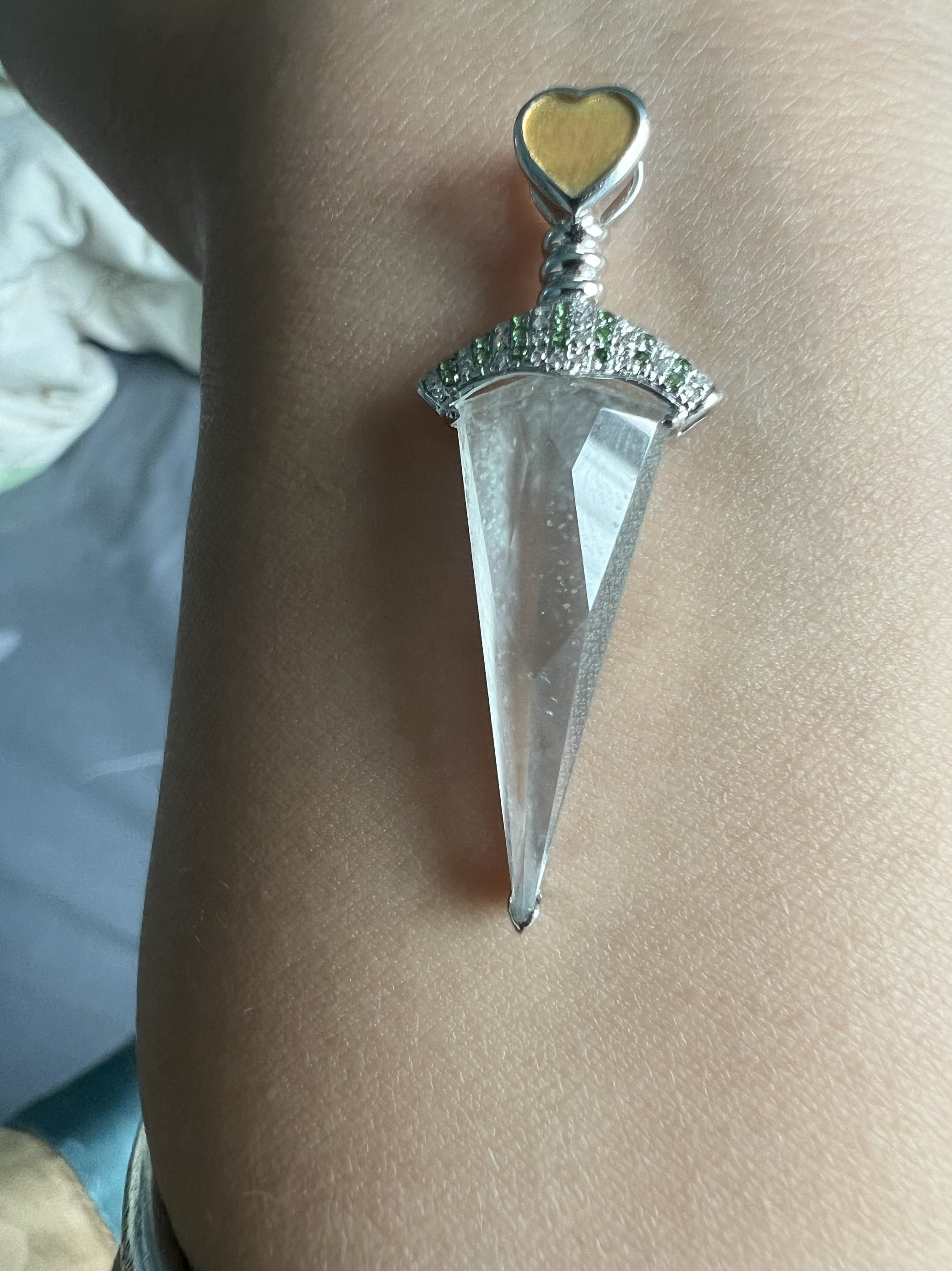 天然缅甸玉石翡翠A货18K金镶嵌高冰玻璃种天使宝剑吊坠项坠挂件,珠宝/钻石/翡翠,颈饰,淘宝优惠券,粉丝福利购,淘宝优惠卷